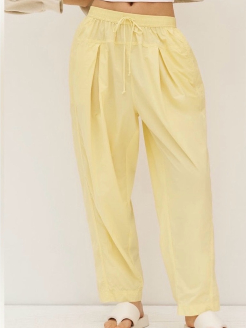 Daily Practice by Anthropologie Parachute Pants Yellow Size Small NWT
